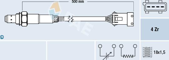 FAE 77232 - Oxygen, Lambda Sensor car-mod.net