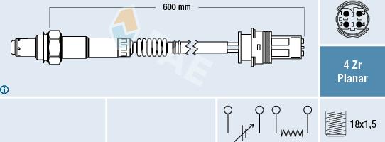 FAE 77279 - Oxygen, Lambda Sensor car-mod.net