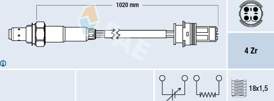 FAE 77275 - Oxygen, Lambda Sensor car-mod.net