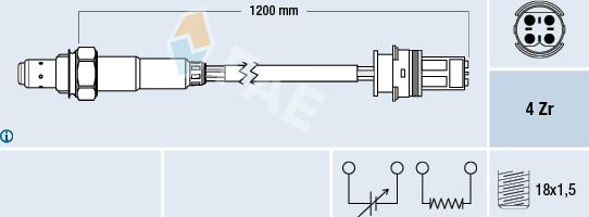 FAE 77276 - Oxygen, Lambda Sensor car-mod.net