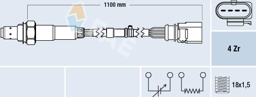 FAE 77702 - Oxygen, Lambda Sensor car-mod.net