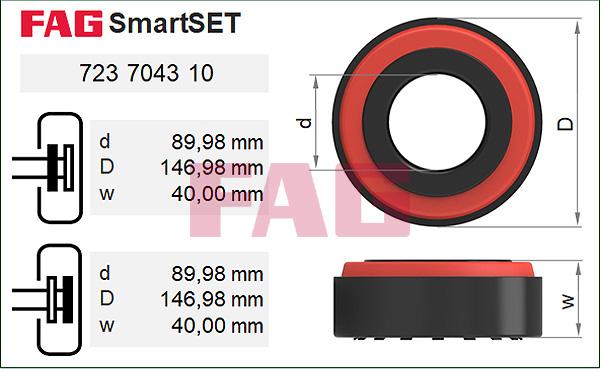 FAG 723 7043 10 - Bearing Kit, wheel hub car-mod.net