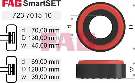 FAG 723 7015 10 - Bearing Kit, wheel hub car-mod.net