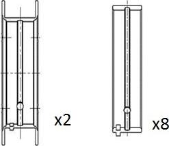 AKD 5519025 - Main Bearings, crankshaft car-mod.net