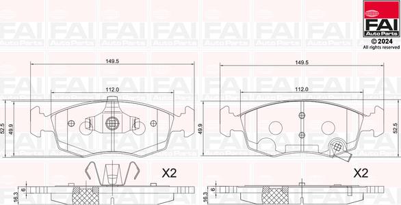 FAI AutoParts BP159 - Brake Pad Set, disc brake car-mod.net