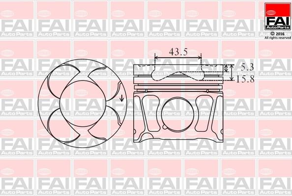 FAI AutoParts PK8-000 - Piston car-mod.net