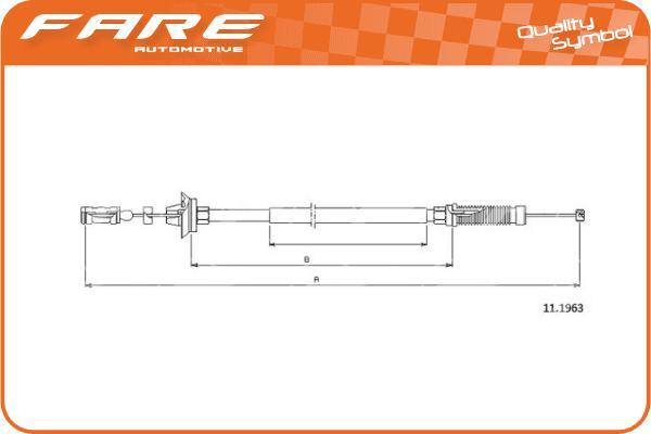 FARE-CO 25544 - Accelerator Cable car-mod.net