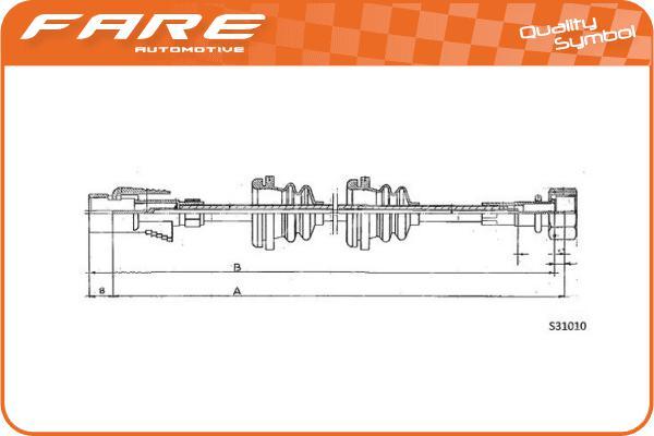 FARE-CO 27745 - Tacho Shaft car-mod.net