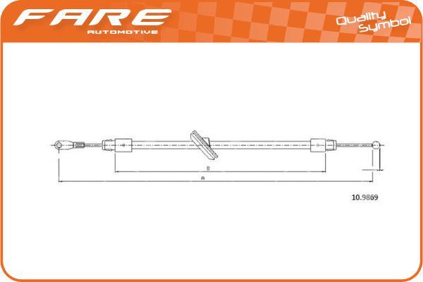 FARERCH 17995 - Cable, parking brake car-mod.net