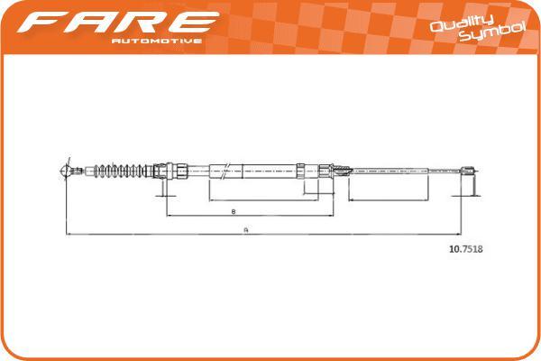 FARE SA 19289 - Cable, parking brake car-mod.net