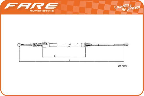 FARE SA 19272 - Cable, parking brake car-mod.net