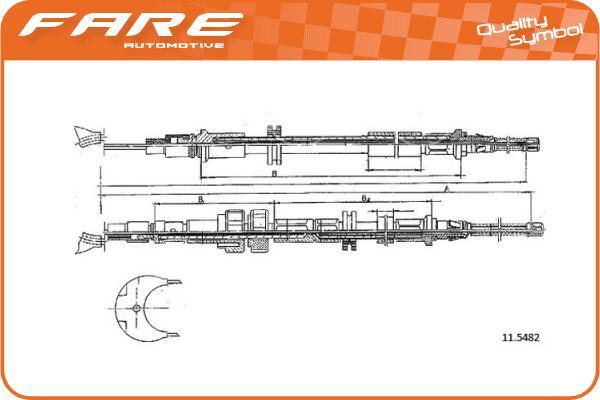 FARE SA 18197 - Cable, parking brake car-mod.net