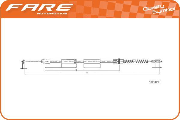 FARE SA 17986 - Cable, parking brake car-mod.net