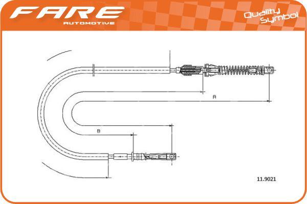 FARE SA 25753 - Accelerator Cable car-mod.net