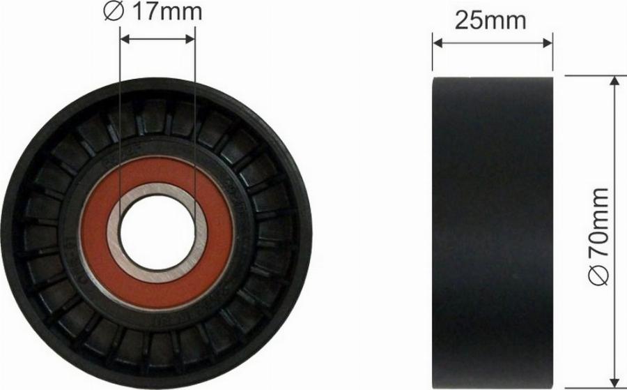 Fast FT44551 - Pulley, v-ribbed belt car-mod.net
