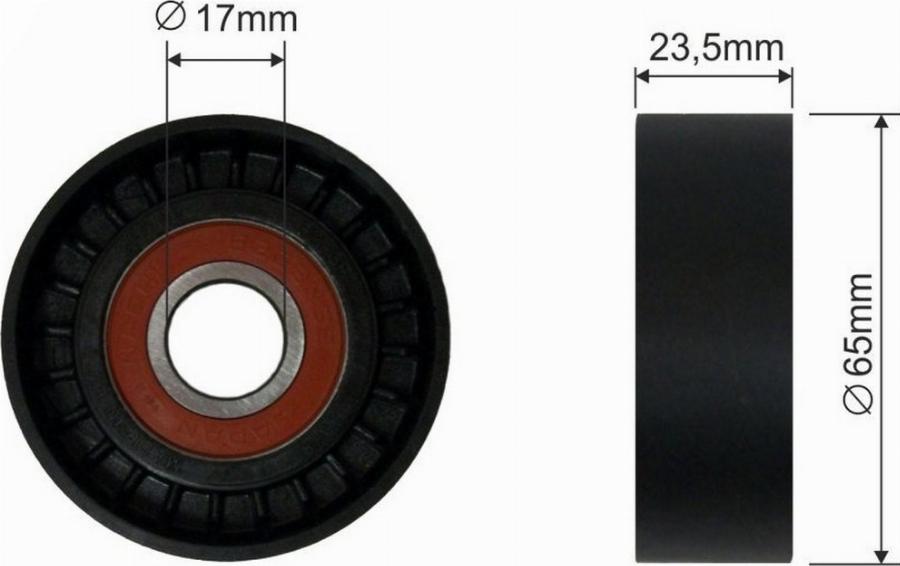 Fast FT44521 - Pulley, v-ribbed belt car-mod.net