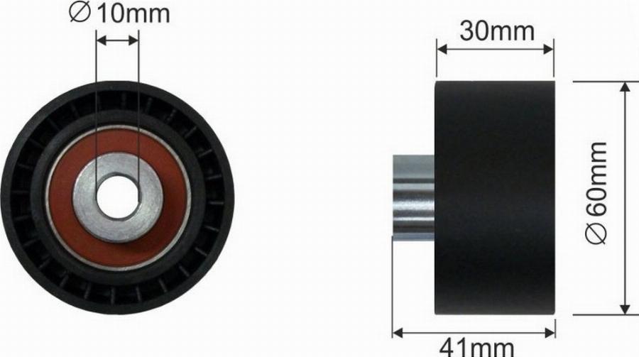 Fast FT44087 - Deflection / Guide Pulley, timing belt car-mod.net