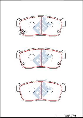FBK FD9807M - Brake Pad Set, disc brake car-mod.net