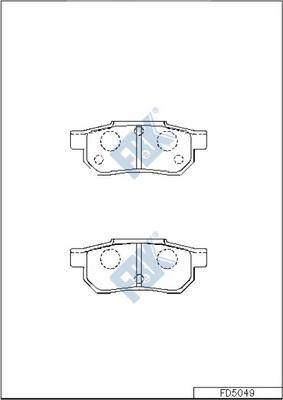 FBK FD5049 - Brake Pad Set, disc brake car-mod.net