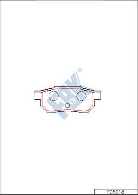 FBK FD5018 - Brake Pad Set, disc brake car-mod.net