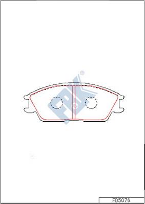 FBK FD5076 - Brake Pad Set, disc brake car-mod.net