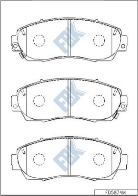 FBK FD5874M - Brake Pad Set, disc brake car-mod.net