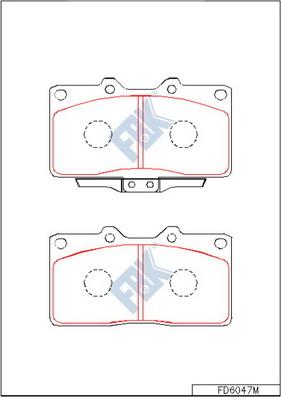 FBK FD6047M - Brake Pad Set, disc brake car-mod.net