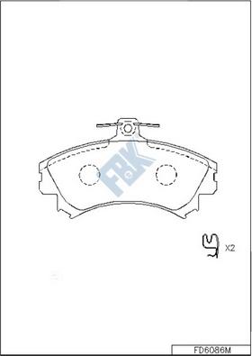 FBK FD6086M - Brake Pad Set, disc brake car-mod.net