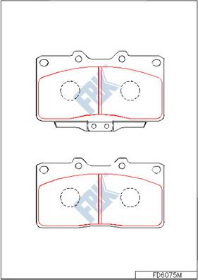 FBK FD6075M - Brake Pad Set, disc brake car-mod.net