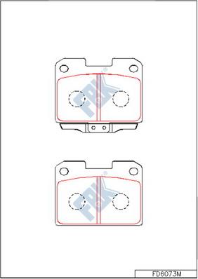 FBK FD6073M - Brake Pad Set, disc brake car-mod.net
