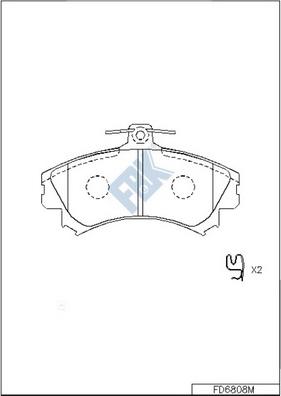 FBK FD6808M - Brake Pad Set, disc brake car-mod.net