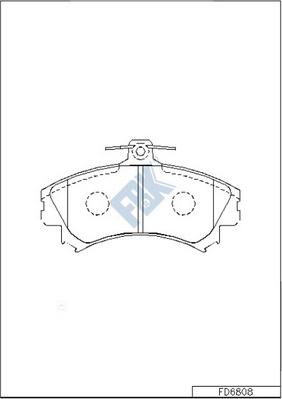 FBK FD6808 - Brake Pad Set, disc brake car-mod.net