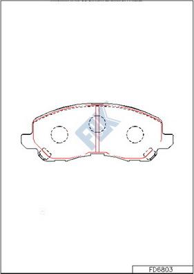 FBK FD6803 - Brake Pad Set, disc brake car-mod.net