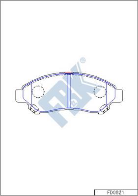 FBK FD0821 - Brake Pad Set, disc brake car-mod.net
