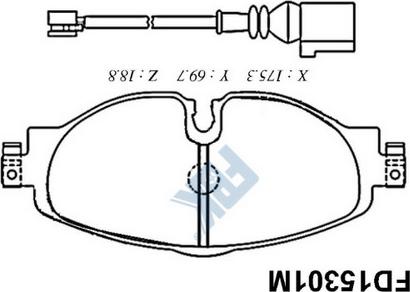 FBK FD15301M - Brake Pad Set, disc brake car-mod.net