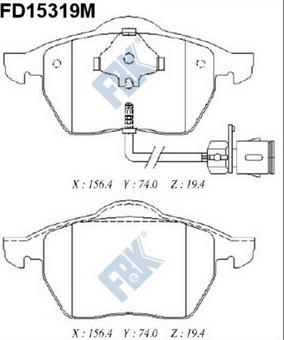 FBK FD15319M - Brake Pad Set, disc brake car-mod.net