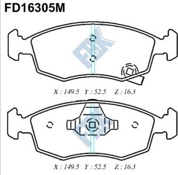 FBK FD16305M - Brake Pad Set, disc brake car-mod.net