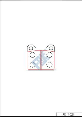 FBK FD11021 - Brake Pad Set, disc brake car-mod.net
