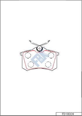 FBK FD18004 - Brake Pad Set, disc brake car-mod.net