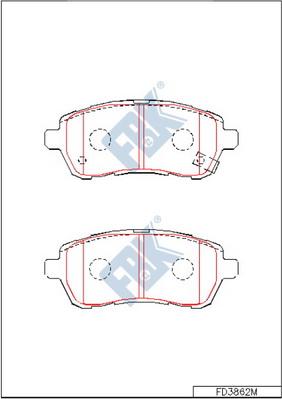 FBK FD3862M - Brake Pad Set, disc brake car-mod.net
