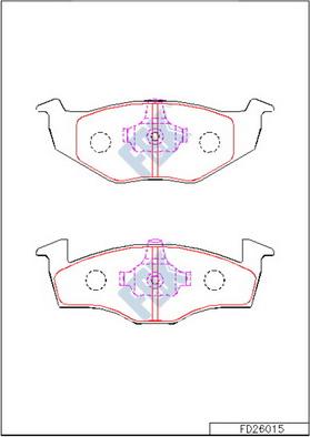 FBK FD26015 - Brake Pad Set, disc brake car-mod.net