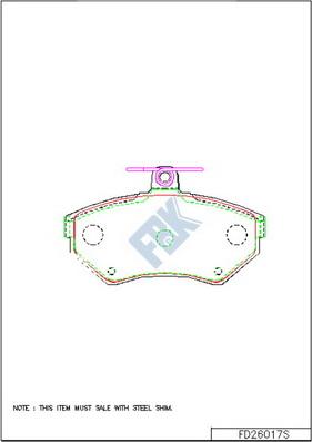 FBK FD26017S - Brake Pad Set, disc brake car-mod.net