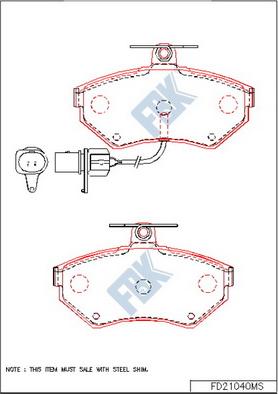 FBK FD21040MS - Brake Pad Set, disc brake car-mod.net