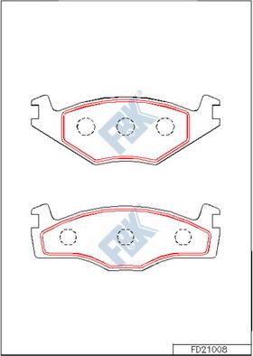 FBK FD21008 - Brake Pad Set, disc brake car-mod.net