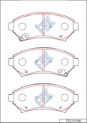 FBK FD21019M - Brake Pad Set, disc brake car-mod.net