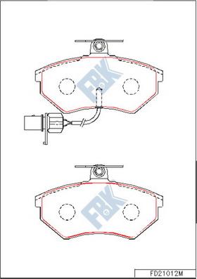 FBK FD21012M - Brake Pad Set, disc brake car-mod.net