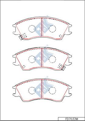 FBK FD7033M - Brake Pad Set, disc brake car-mod.net