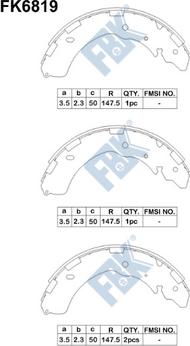 FBK FK6819 - Drum Brake Shoe Set car-mod.net