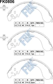 FBK FK0806 - Drum Brake Shoe Set car-mod.net