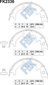 FBK FK2336 - Drum Brake Shoe Set car-mod.net